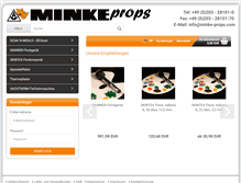 Tablet Screenshot of minke-props.com